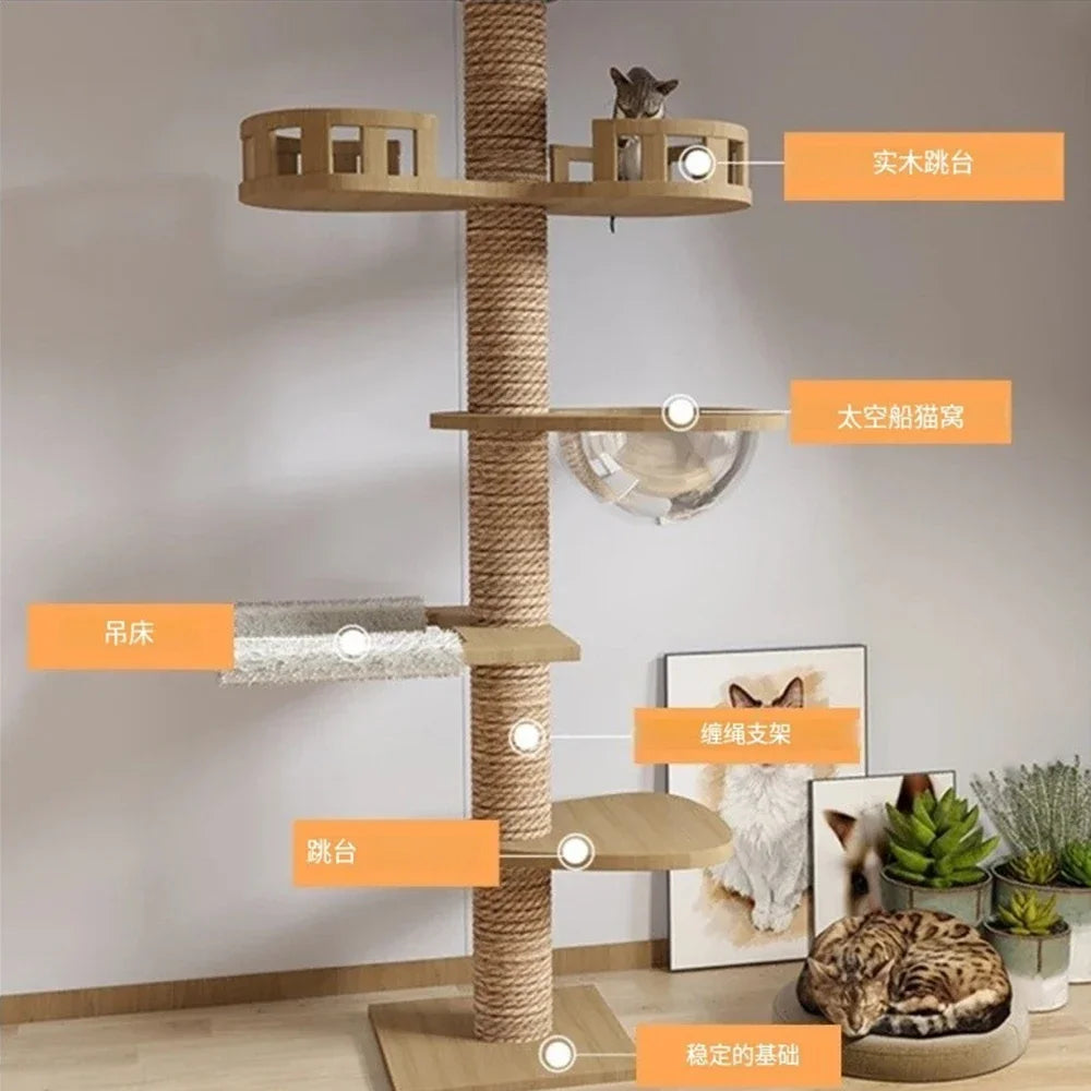 Adjustable Cat Play Tree