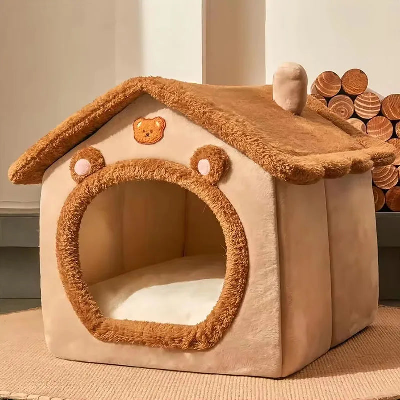 Fuzzy Pet House Bed