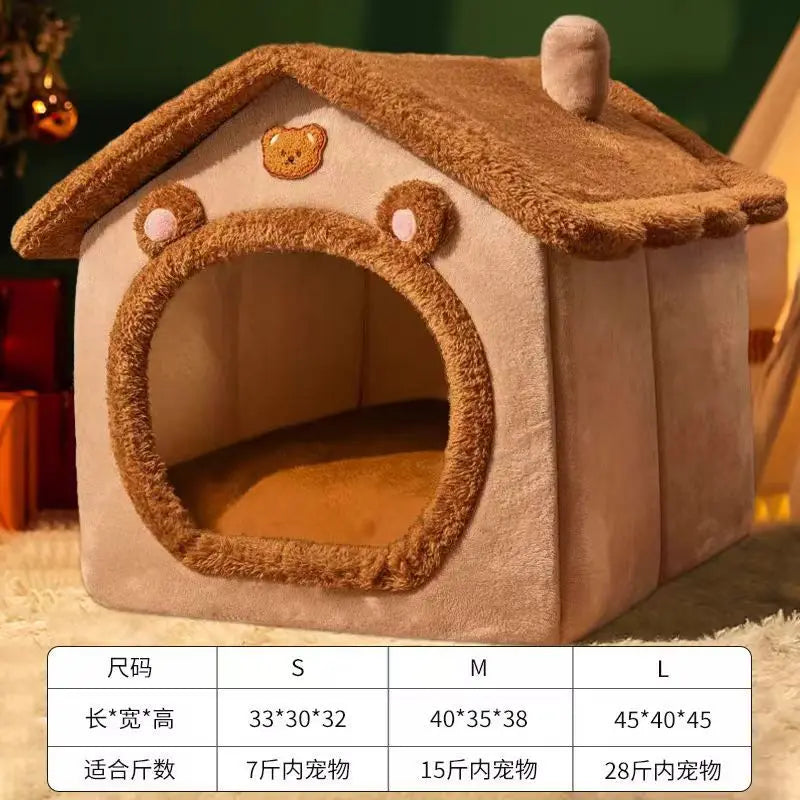 Fuzzy Pet House Bed