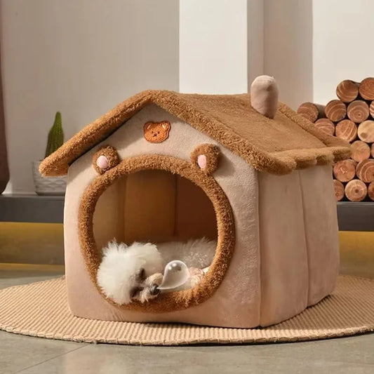 Fuzzy Pet House Bed