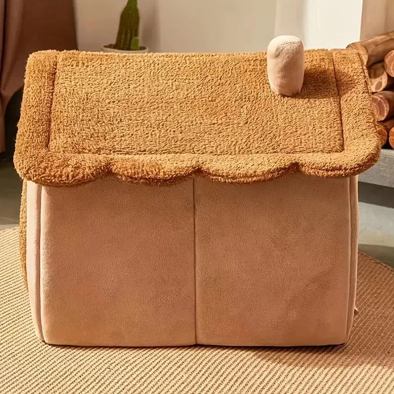 Fuzzy Pet House Bed